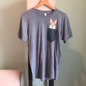 Corgi pocket t-shirt